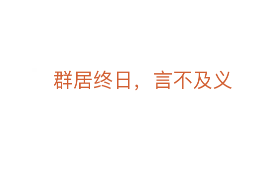 群居终日，言不及义