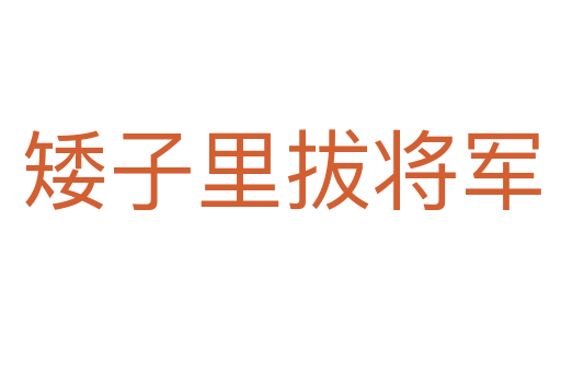 矮子里拔将军